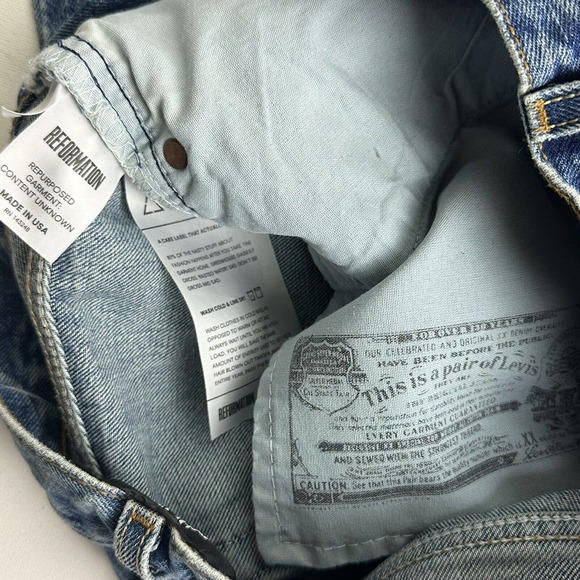 REFORMATION x LEVI's 501 Remade High Rise Button Fly Jeans Size 29 - Picture 8 of 11